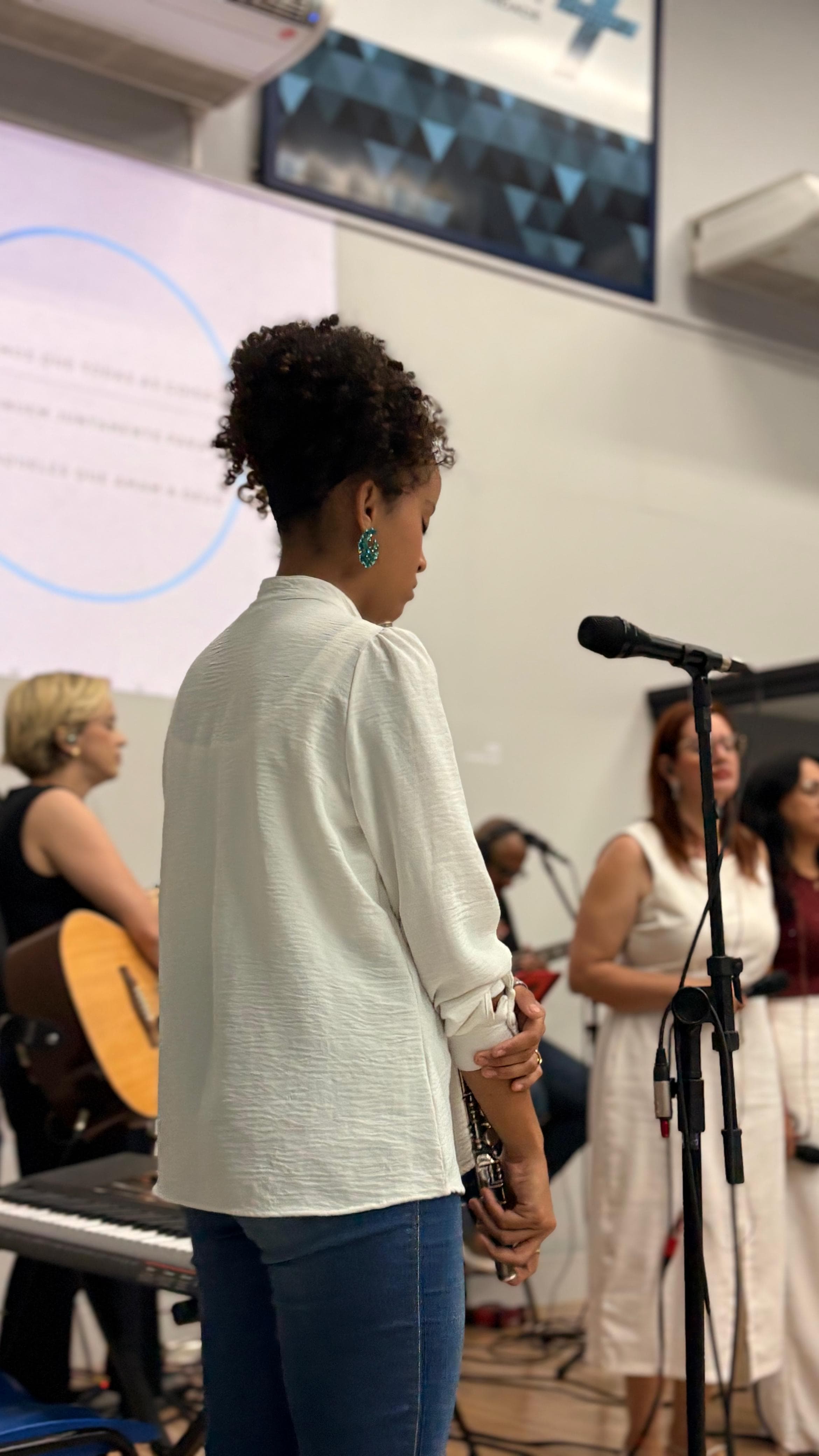 Momento da igreja na unidade de Cosmópolis